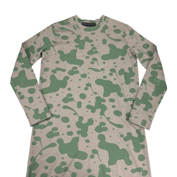 MARC BY MARC JACOBS Wool Oil Drop Print Sweatshirt Dress Sz XS Granite Multi - Picture 2 of 6